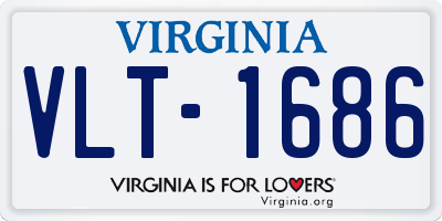VA license plate VLT1686