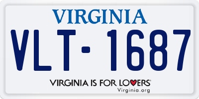 VA license plate VLT1687