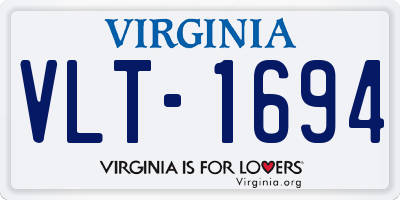 VA license plate VLT1694