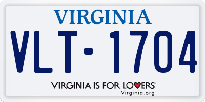 VA license plate VLT1704