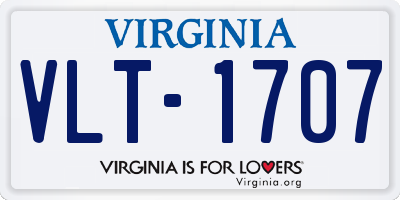 VA license plate VLT1707