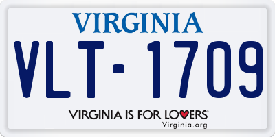 VA license plate VLT1709