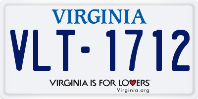 VA license plate VLT1712