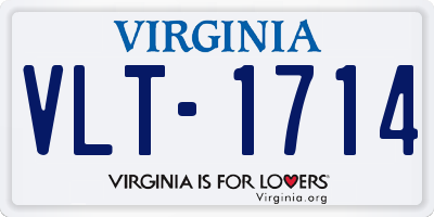 VA license plate VLT1714