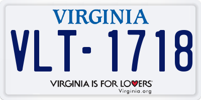 VA license plate VLT1718