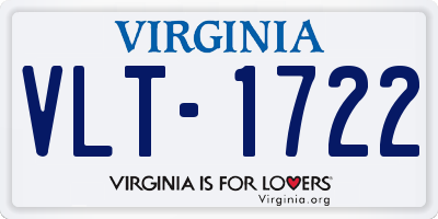 VA license plate VLT1722