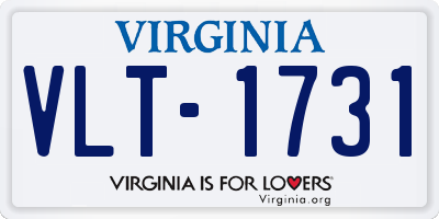 VA license plate VLT1731