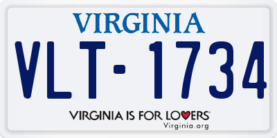 VA license plate VLT1734