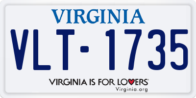 VA license plate VLT1735
