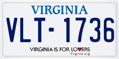 VA license plate VLT1736