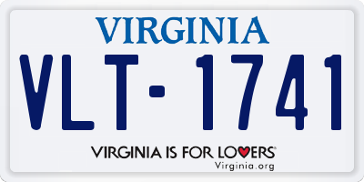 VA license plate VLT1741