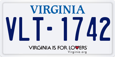 VA license plate VLT1742