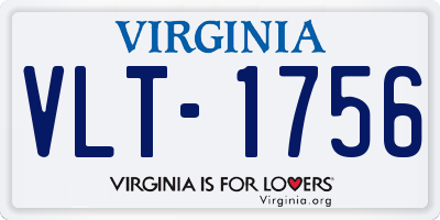 VA license plate VLT1756