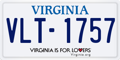 VA license plate VLT1757
