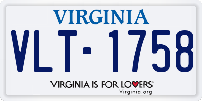 VA license plate VLT1758