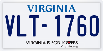 VA license plate VLT1760