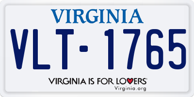 VA license plate VLT1765
