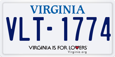 VA license plate VLT1774