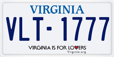 VA license plate VLT1777