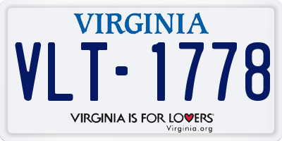 VA license plate VLT1778