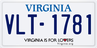 VA license plate VLT1781
