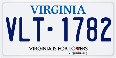 VA license plate VLT1782