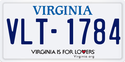 VA license plate VLT1784
