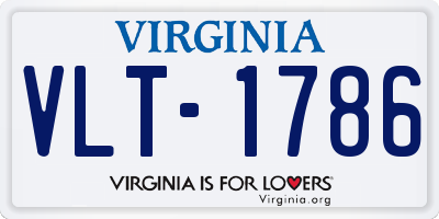 VA license plate VLT1786