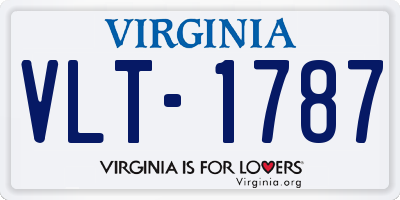 VA license plate VLT1787