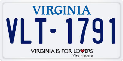 VA license plate VLT1791