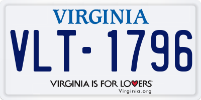 VA license plate VLT1796