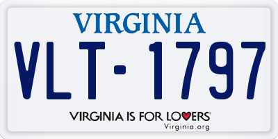 VA license plate VLT1797
