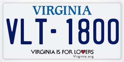 VA license plate VLT1800