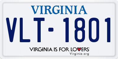 VA license plate VLT1801