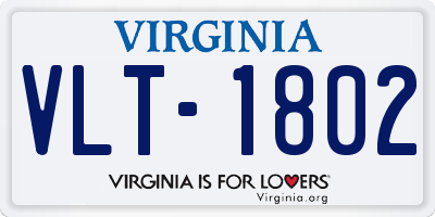 VA license plate VLT1802