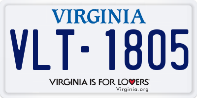 VA license plate VLT1805