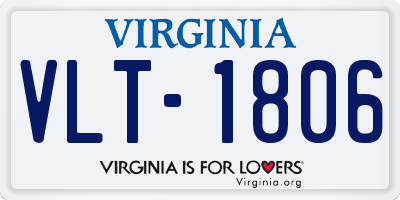 VA license plate VLT1806