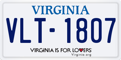 VA license plate VLT1807