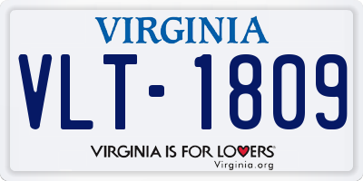 VA license plate VLT1809