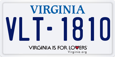 VA license plate VLT1810