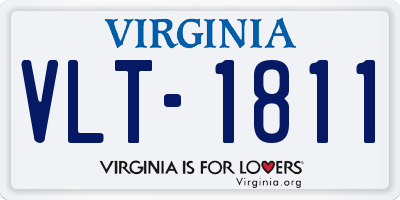 VA license plate VLT1811