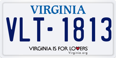 VA license plate VLT1813