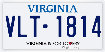 VA license plate VLT1814