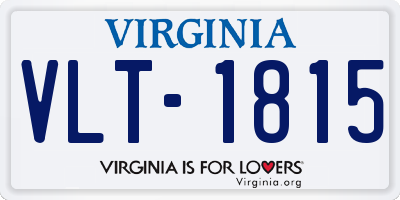 VA license plate VLT1815