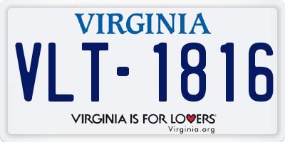 VA license plate VLT1816