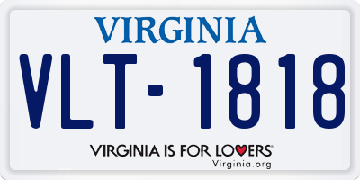 VA license plate VLT1818
