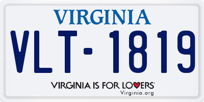 VA license plate VLT1819