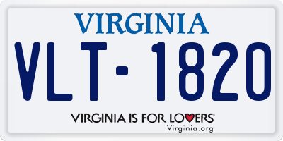 VA license plate VLT1820