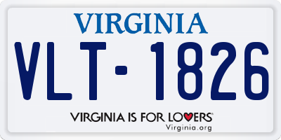 VA license plate VLT1826
