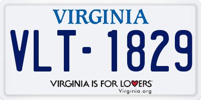 VA license plate VLT1829